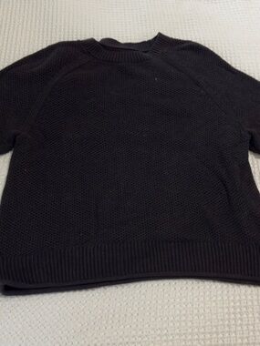 Black Crewneck Knit Sweater